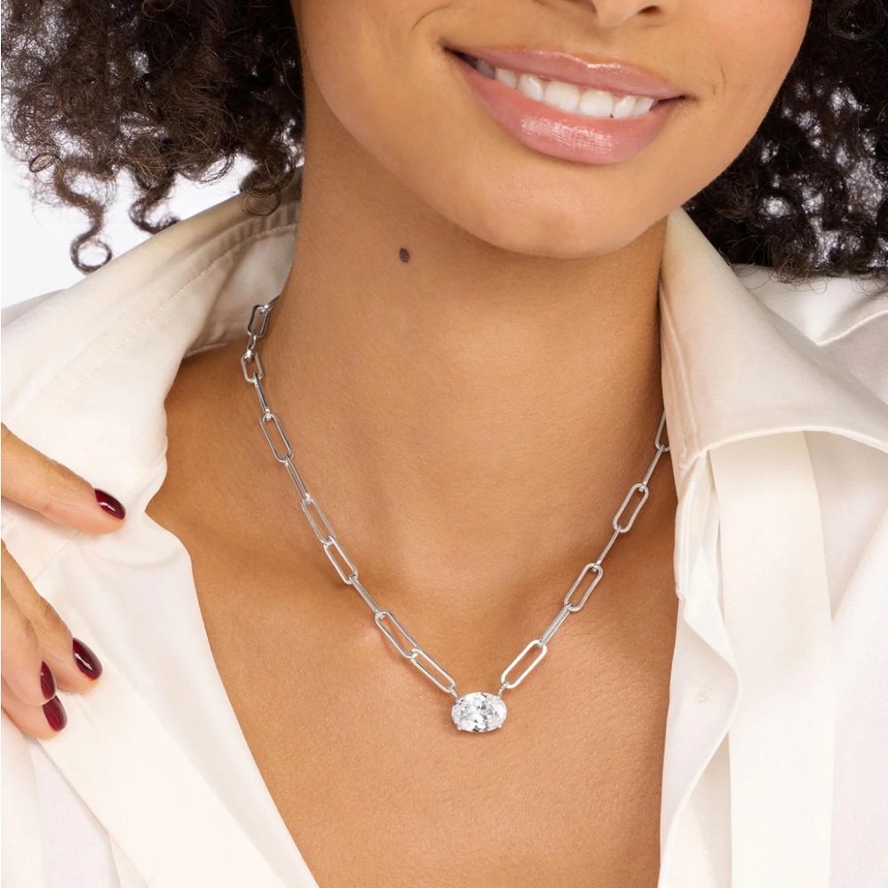 NEW Hello Gorgeous Samantha Chain Necklace Silver - Picture 3 of 8